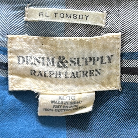 BUNDLE! 2 Denim & Supply Ralph Lauren Blouses Plaid w MEASUREMENTS - Picture 4 of 15